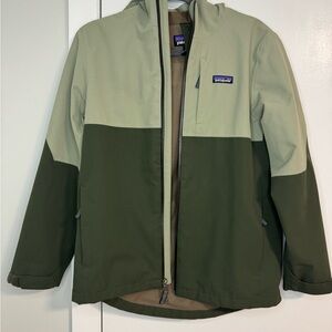 Patagonia Kids H2no Two-Tone Green Jacket